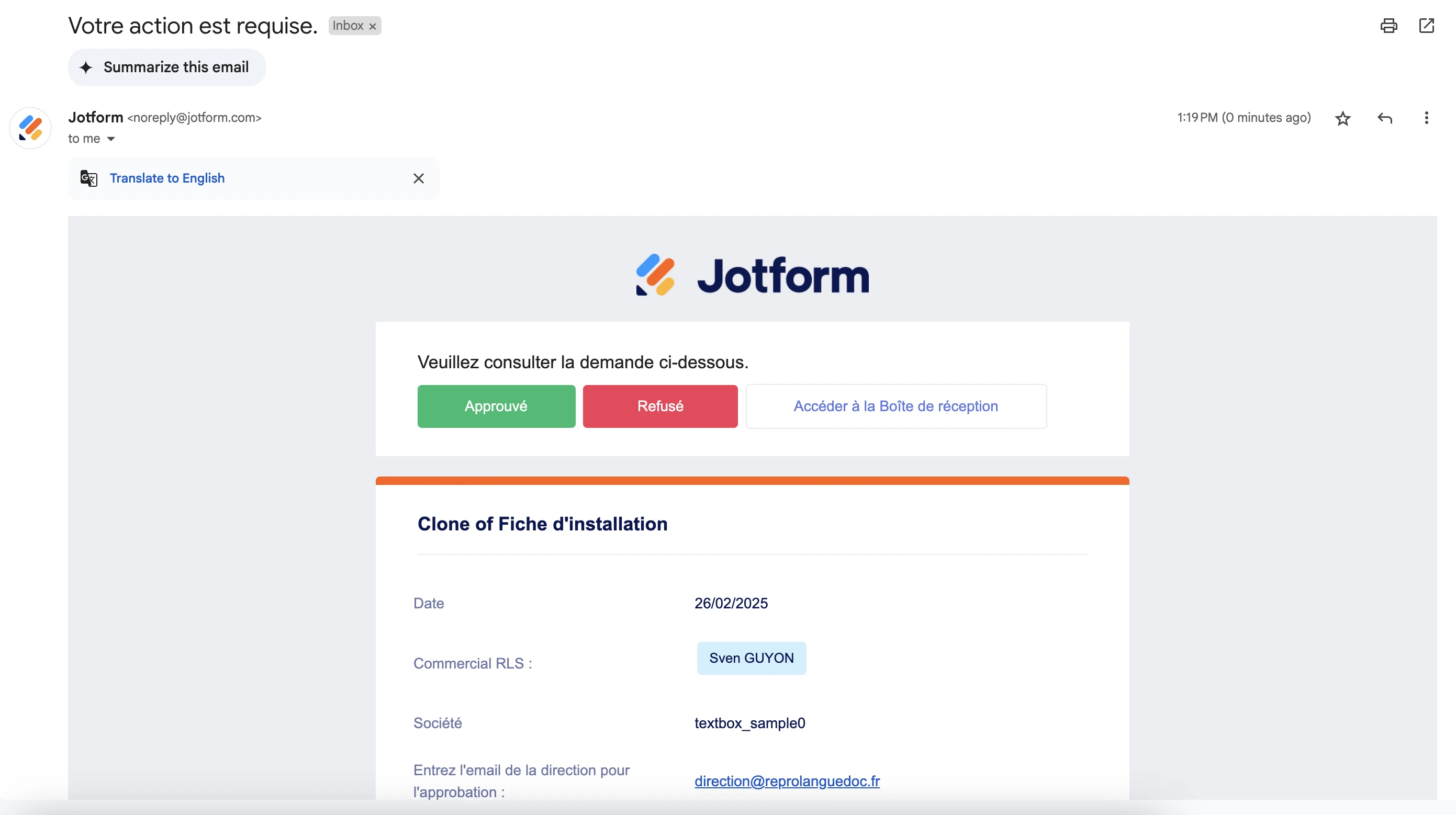 Désactiver notification par Mail Image 1 Screenshot 40
