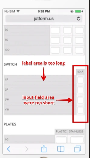 Problem on form different size quantity fields on mobile Image 1 Screenshot 40