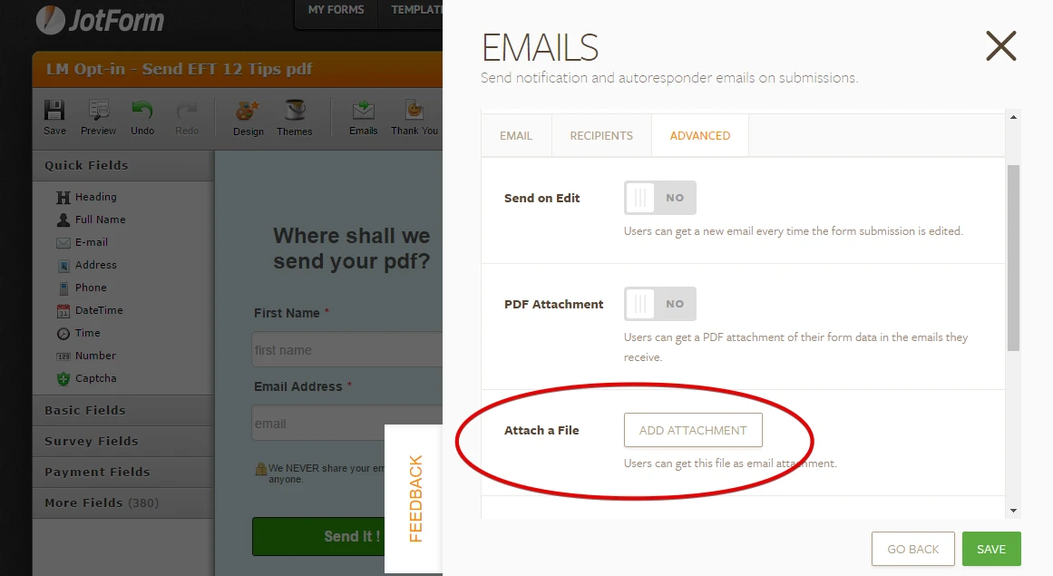 Attach pdf to autoresponder email? Image 1 Screenshot 20