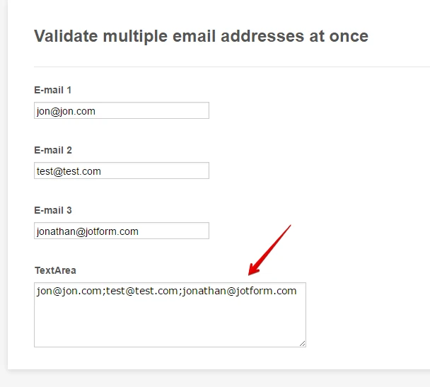 Is there a way to create a field similar to the email address field that will collect multiple email addresses? Image 4 Screenshot 83