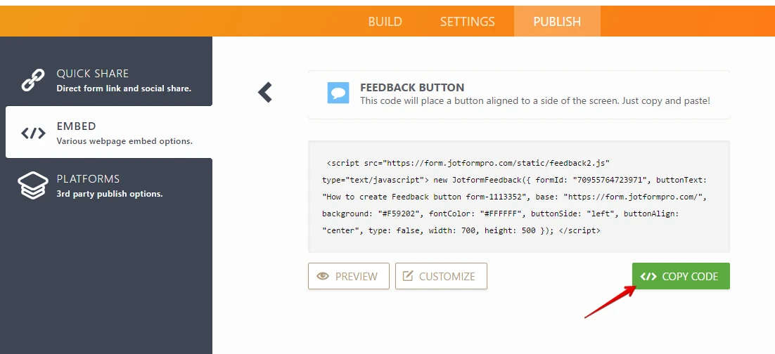 How to have a Feedback button embed Image 2 Screenshot 41