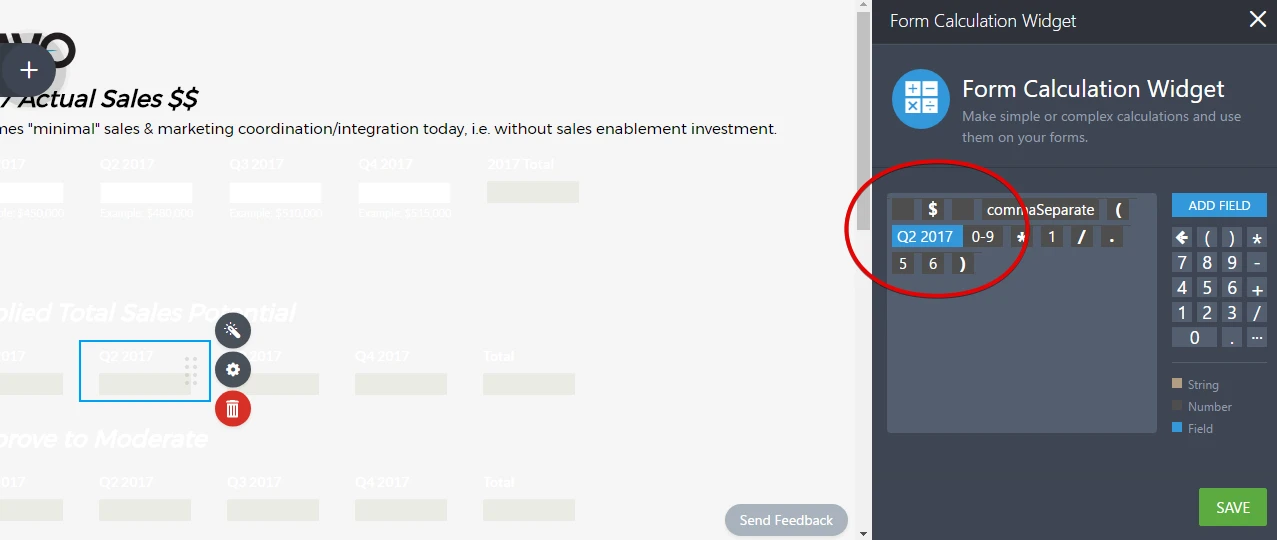 Why do some fields have $0 and some are blank on load for calculation widget Image 2 Screenshot 41
