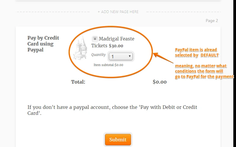 How to have pay by Check and PayPal option on the same form Image 2 Screenshot 71