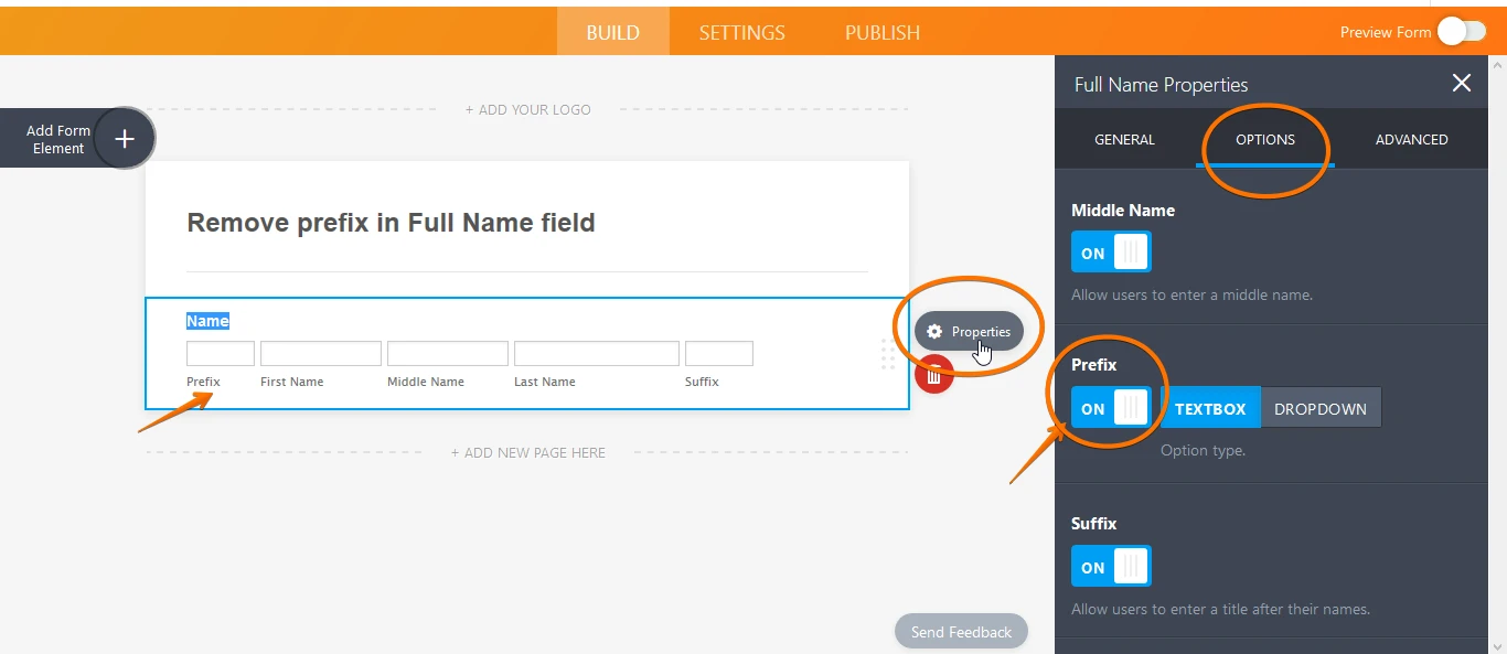 How to remove the prefix field in the full name field?  Image 1 Screenshot 20