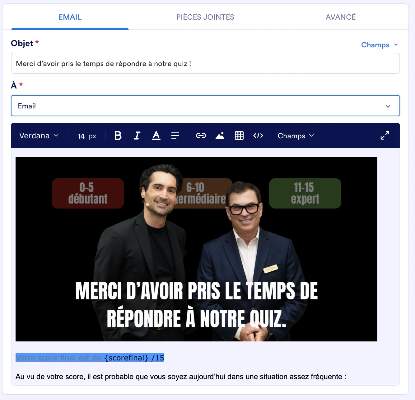 Workflow: Erreur lors de lenvoi de mail de test Image 2 Screenshot 61
