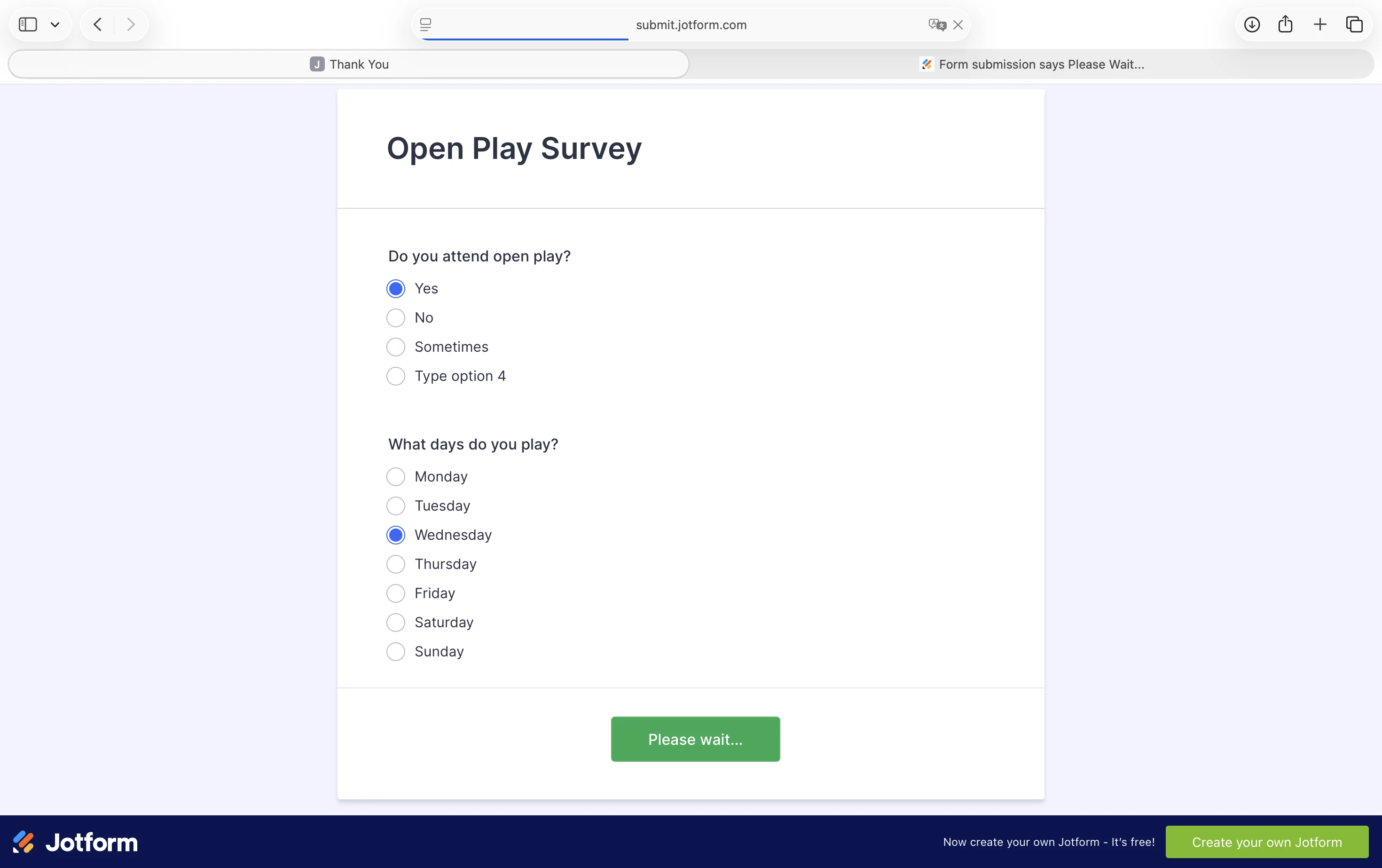 
Form Submission: Stuck on Please Wait and Not Confirming Submission
Image-1
