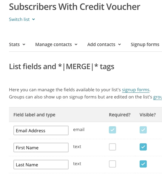 Mailchimp Integration Full Name issue Image 1 Screenshot 30