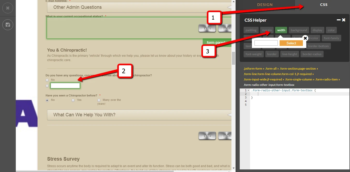 How to increase the width of the textbox for the Other option in Radio buttons? Image 1 Screenshot 20