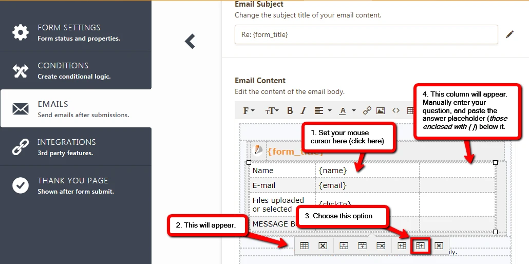 How can I widen the email page so that the questions appear horizontally instead of vertical? Image 2 Screenshot 41