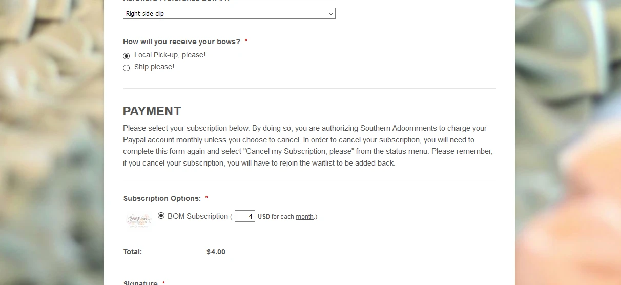 How do I setup the form to get the subscription amount based on calculation? Image 1 Screenshot 30