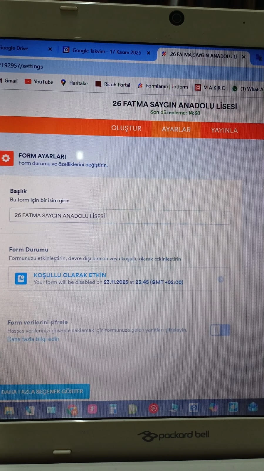 
Form Kopyalama: Form Başlığı ve Link Adında Değişiklik Yapılmasına Rağmen Eski İsim Görünmesi Sorunu
Image-1
