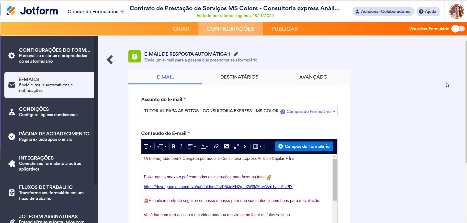 Após envio de formulário o e mail automático não está indo Image 1 Screenshot 20