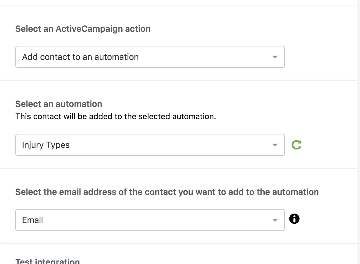Active Campaign Integration in the form Image 43