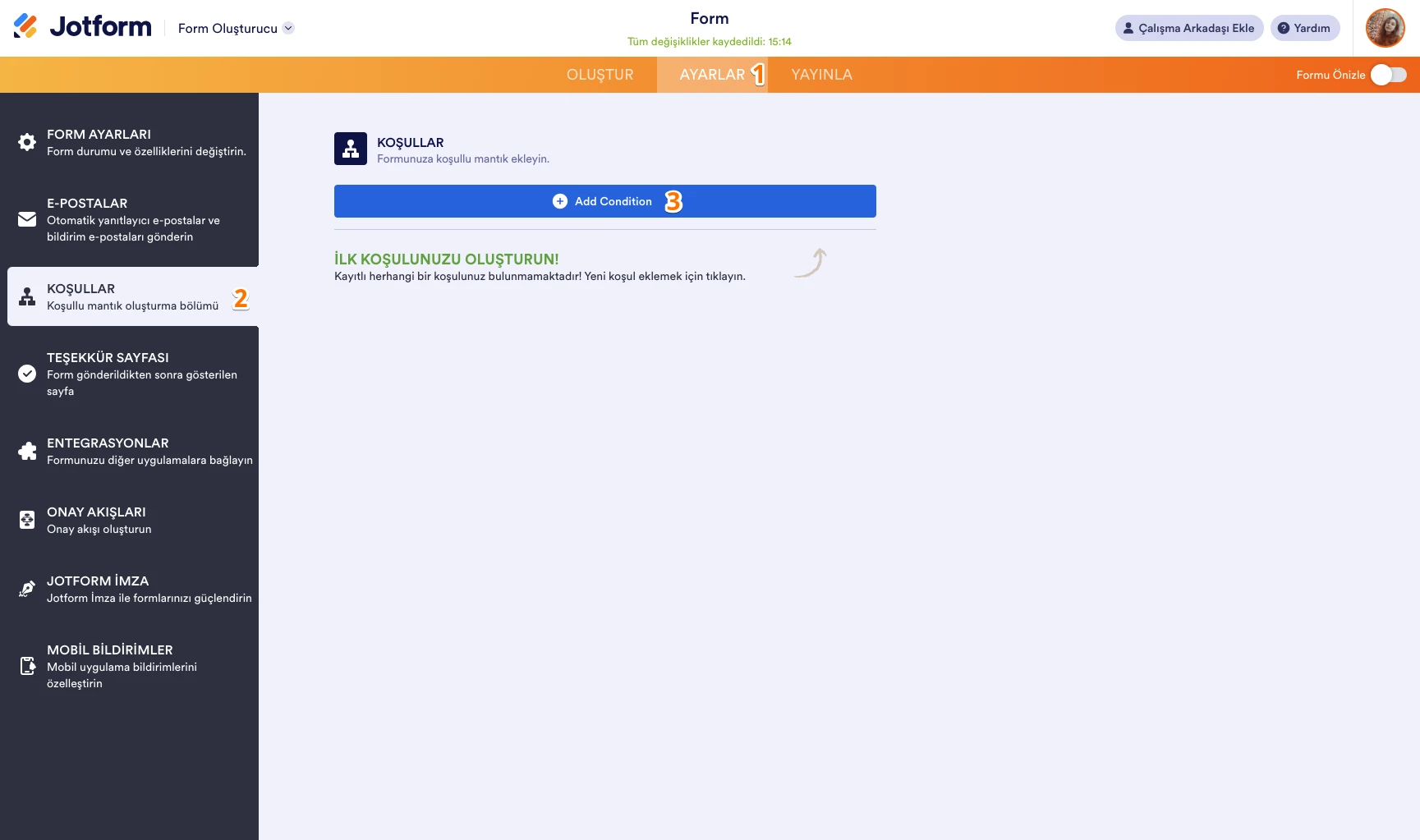 Anket Formuna Koşul Ekleme Nasıl Yapılır? Image 5 Screenshot 124