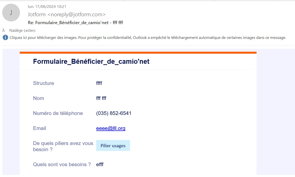 problème accès formulaire Image 1 Screenshot 20