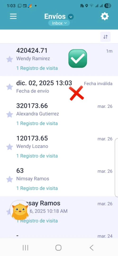 Problemas con envío de formularios offline a la base de datos desde el 13 de este mes Image 1 Screenshot 30