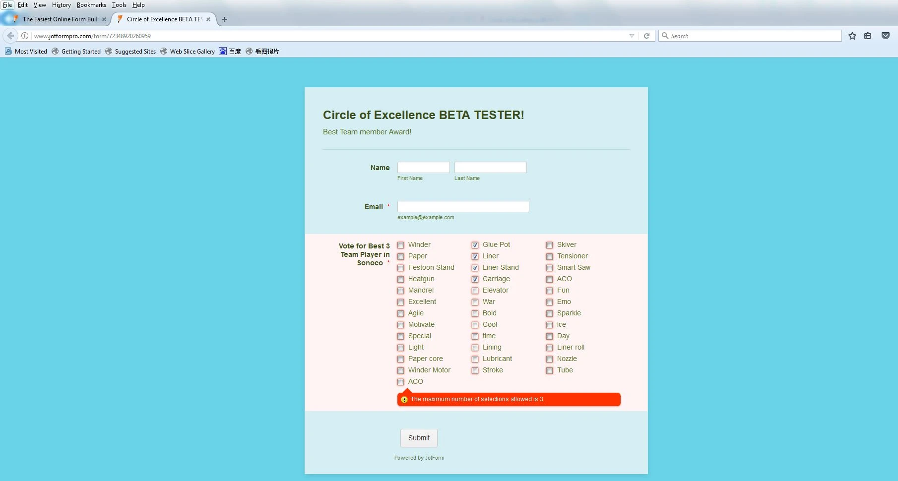 Survey Limit to minimum and maximum number is not working using Internet Explorer? Image 1 Screenshot 30