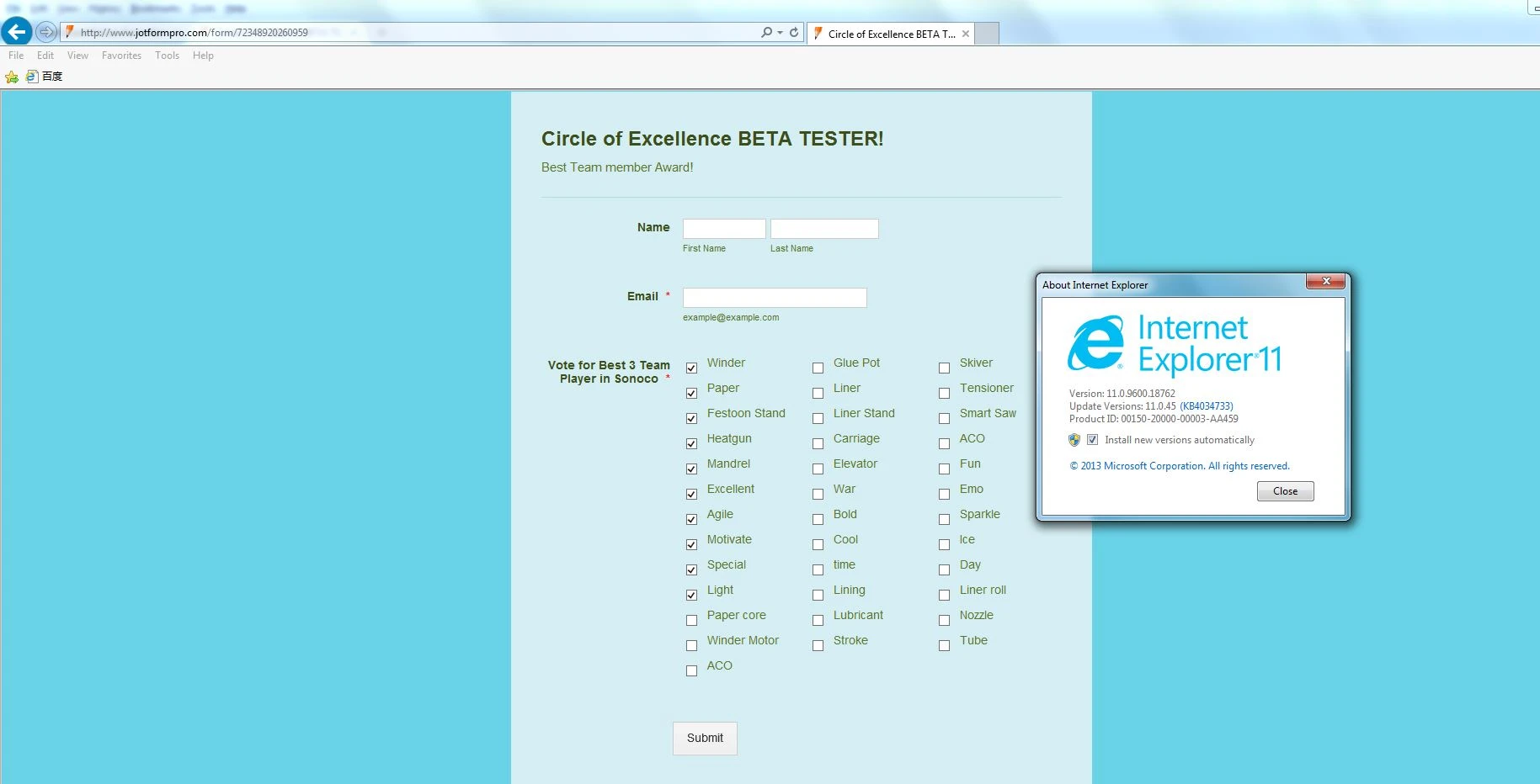 Survey Limit to minimum and maximum number is not working using Internet Explorer? Image 2 Screenshot 41