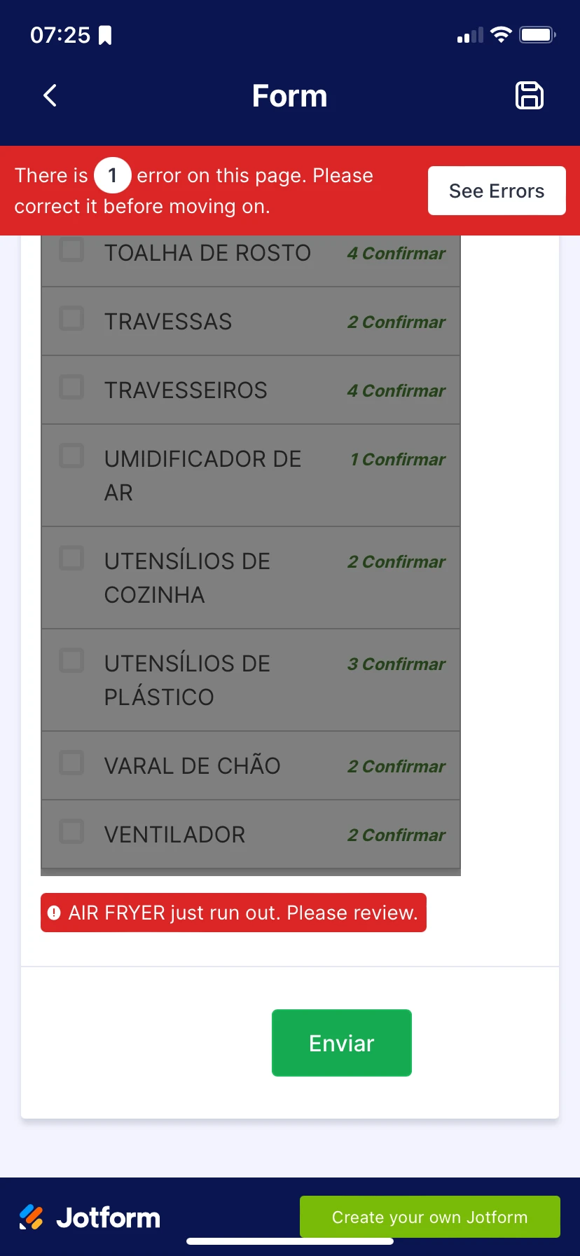 Formulário não salva Image 1 Screenshot 20