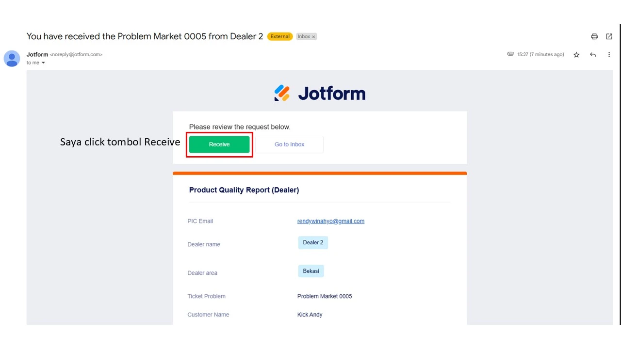 Tidak ada tombol Receive atau Approval Image 2 Screenshot 41