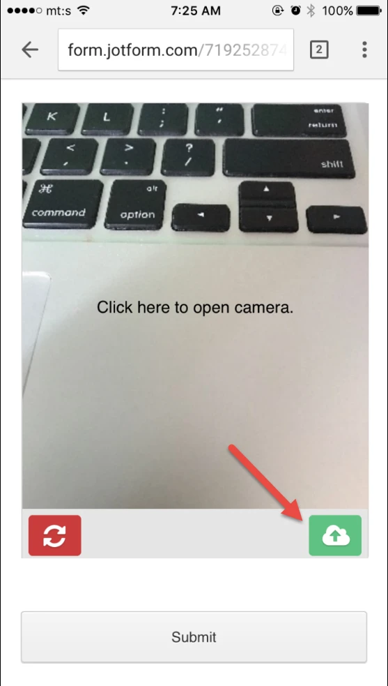 Take Photo Widget: Images not showing when submitted from mobile device Image 2 Screenshot 41
