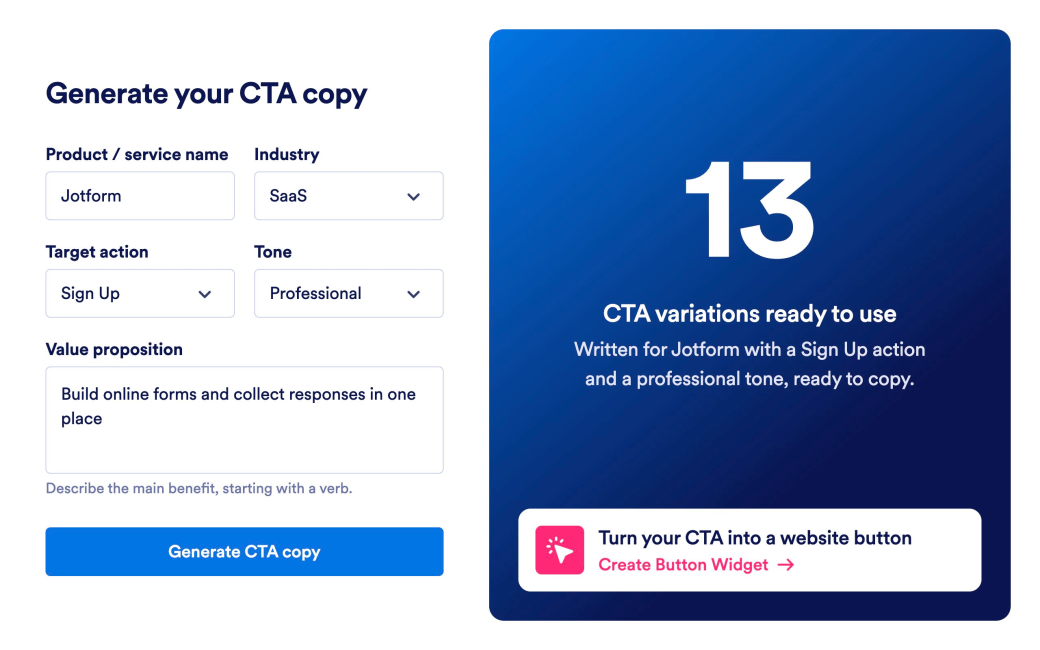 CTA Copy Generator