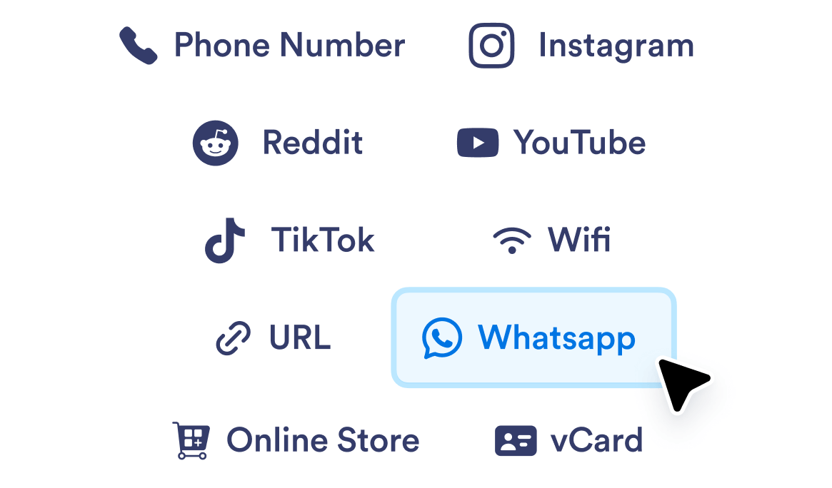 Choose a QR code type