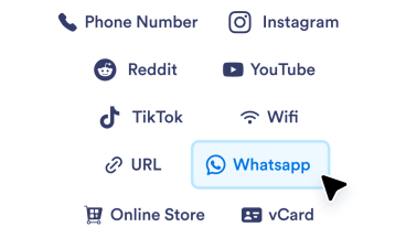 Choose a QR code type