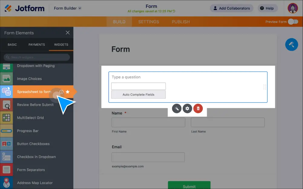 Autofill Form Fields