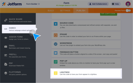 Lightbox Form