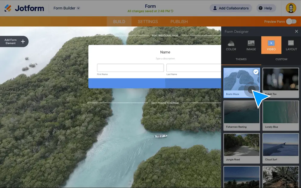 Video forms