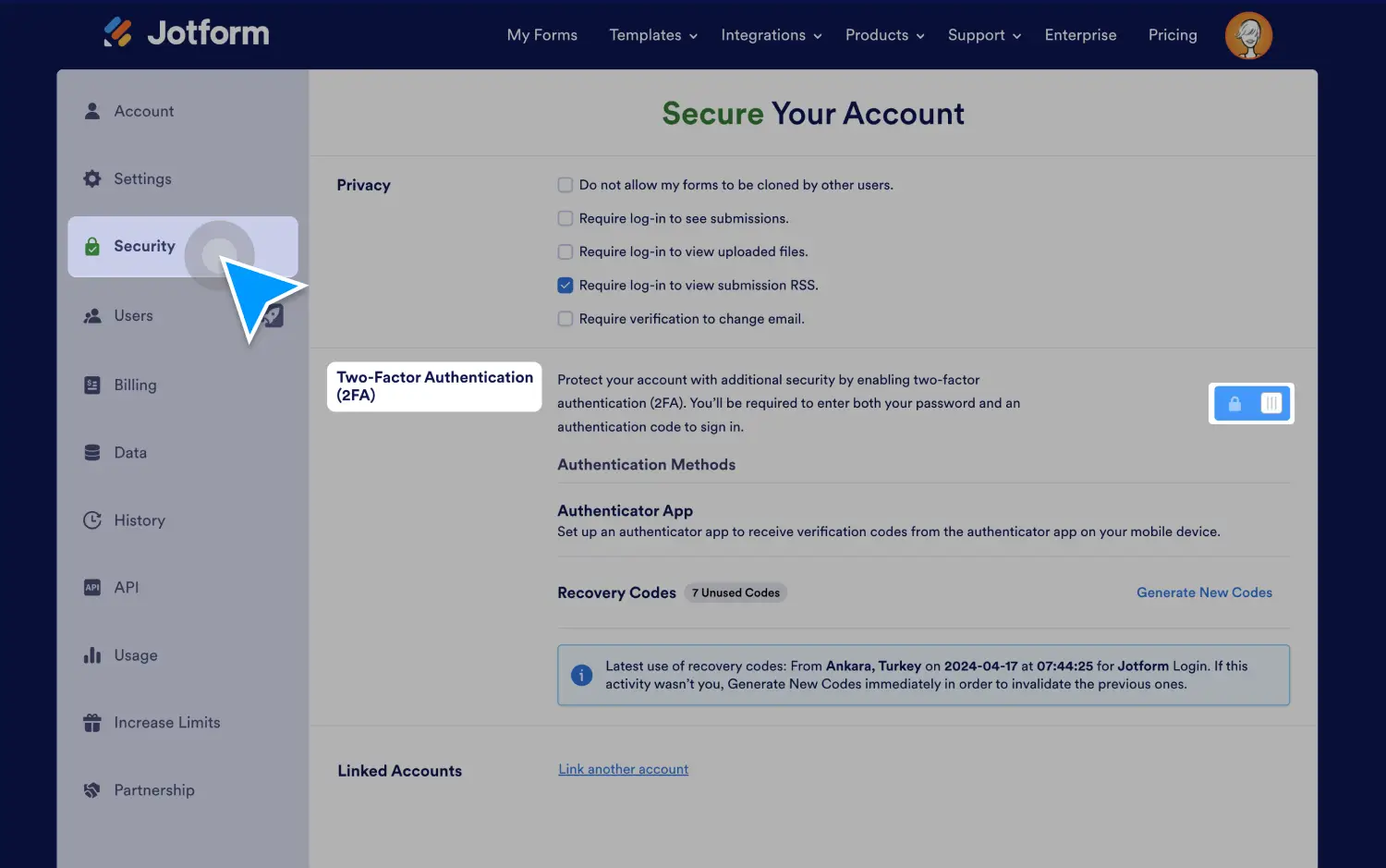 Two-Factor Authentication (2FA)