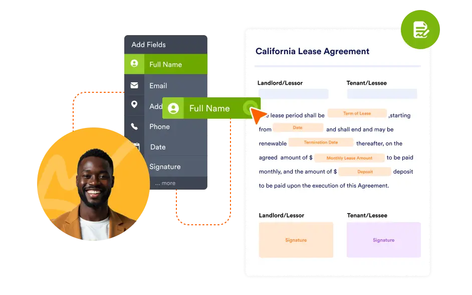 Drag and Drop E sign Builder