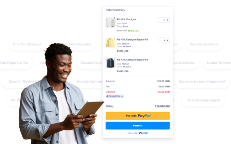 Sell Products / One Time Payments