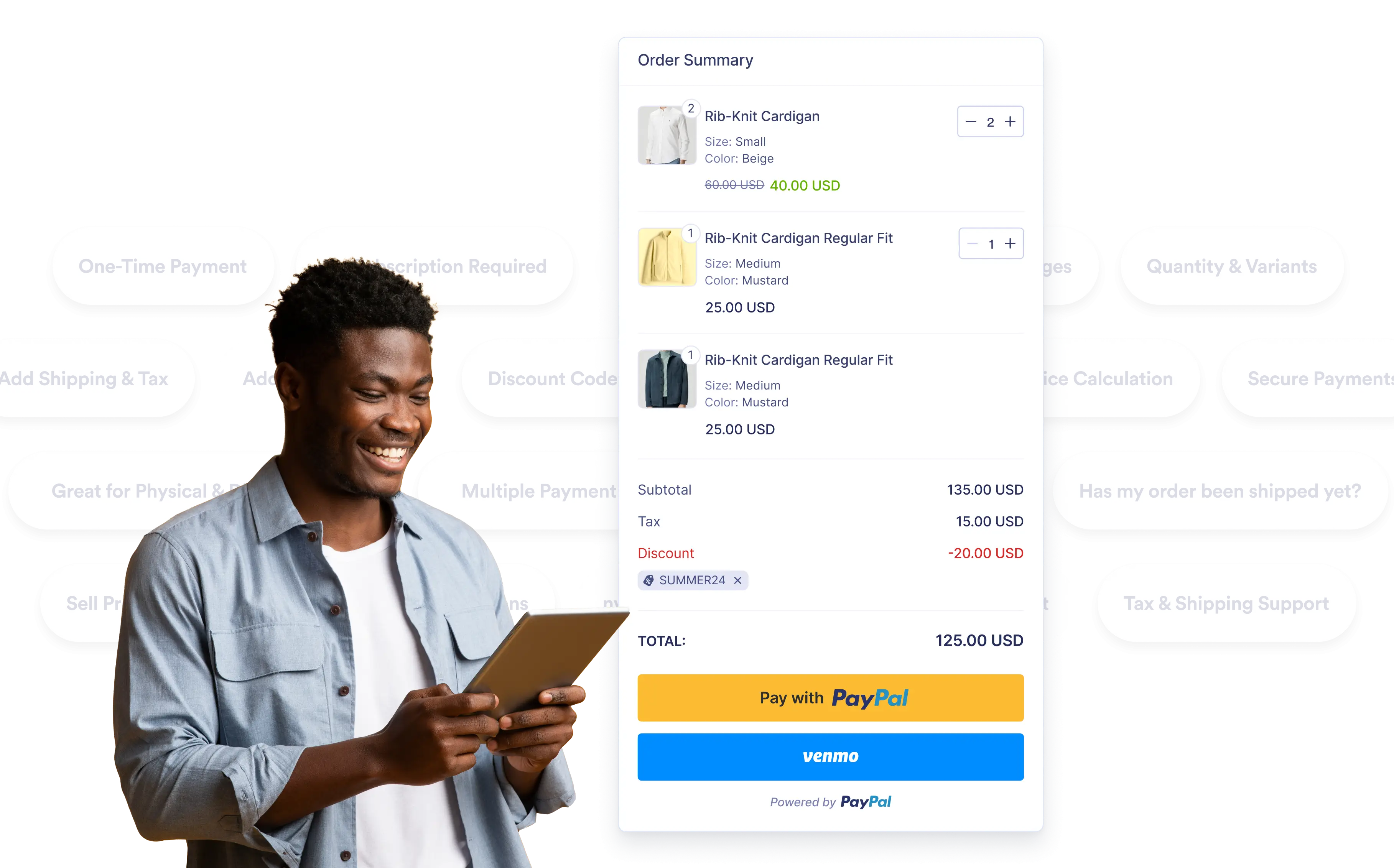 Sell Products / One Time Payments