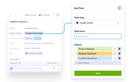 Custom Single Choice Field