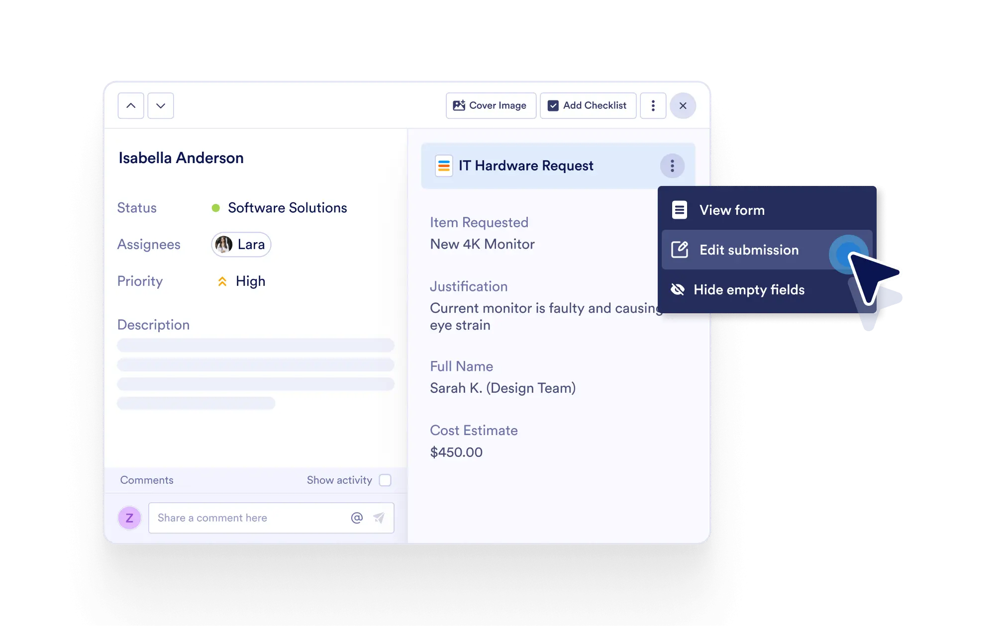 Edit Form Submission