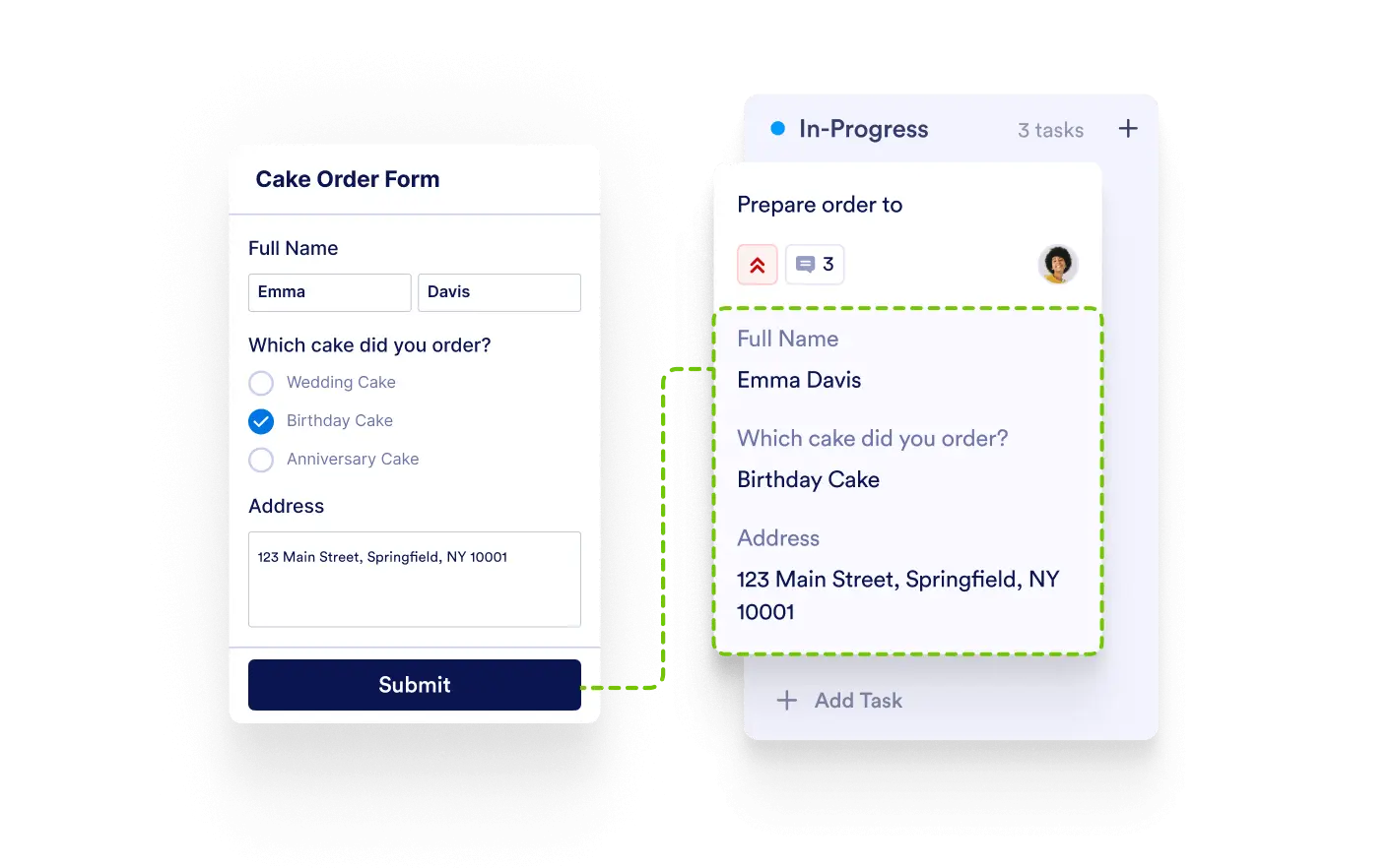 Display Form Fields on Task Cards