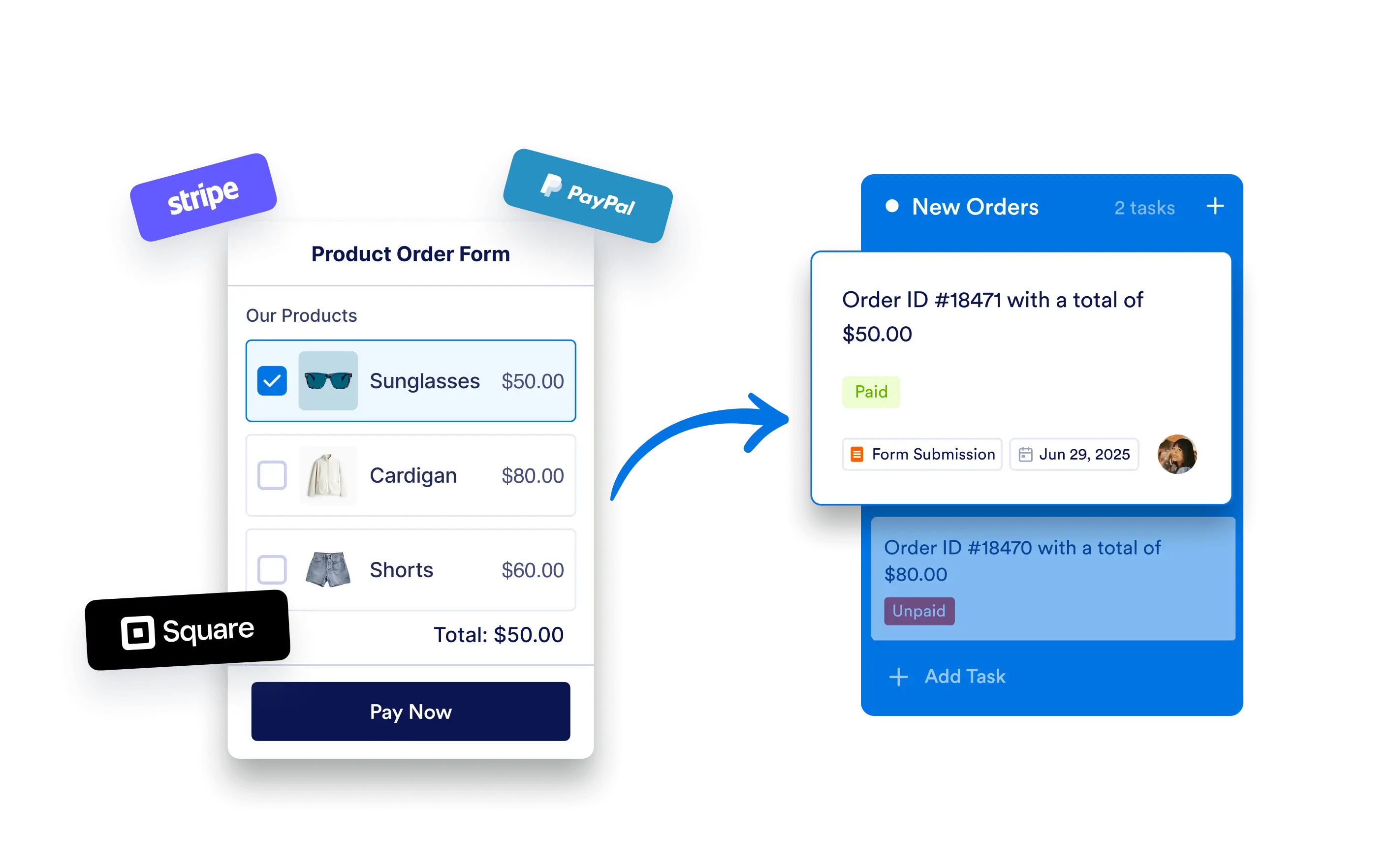Order Form Connection