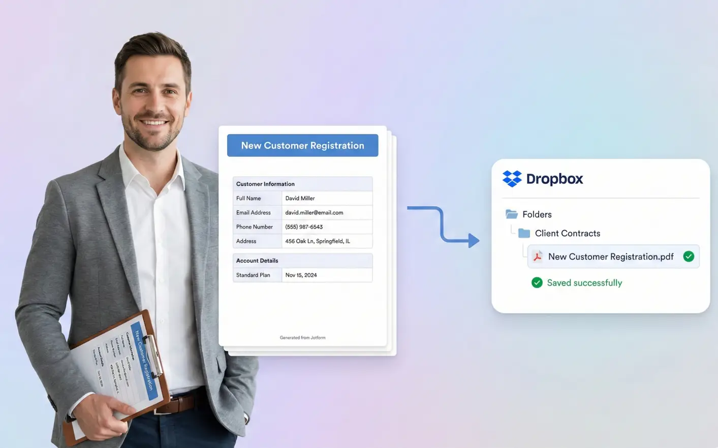 Send PDF to Dropbox
