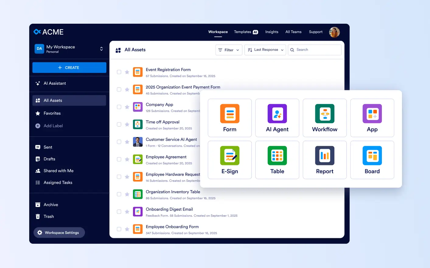 Workspace Mixed Listing