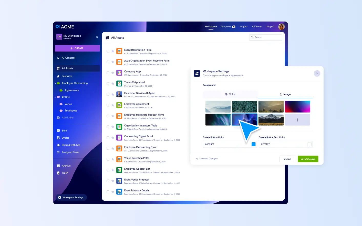 Workspace Customization
