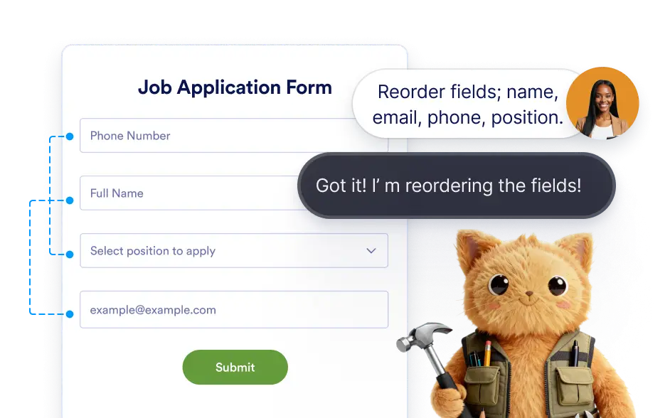Move Fields Within Your Form