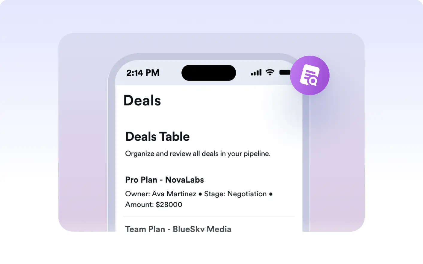 Example form design
