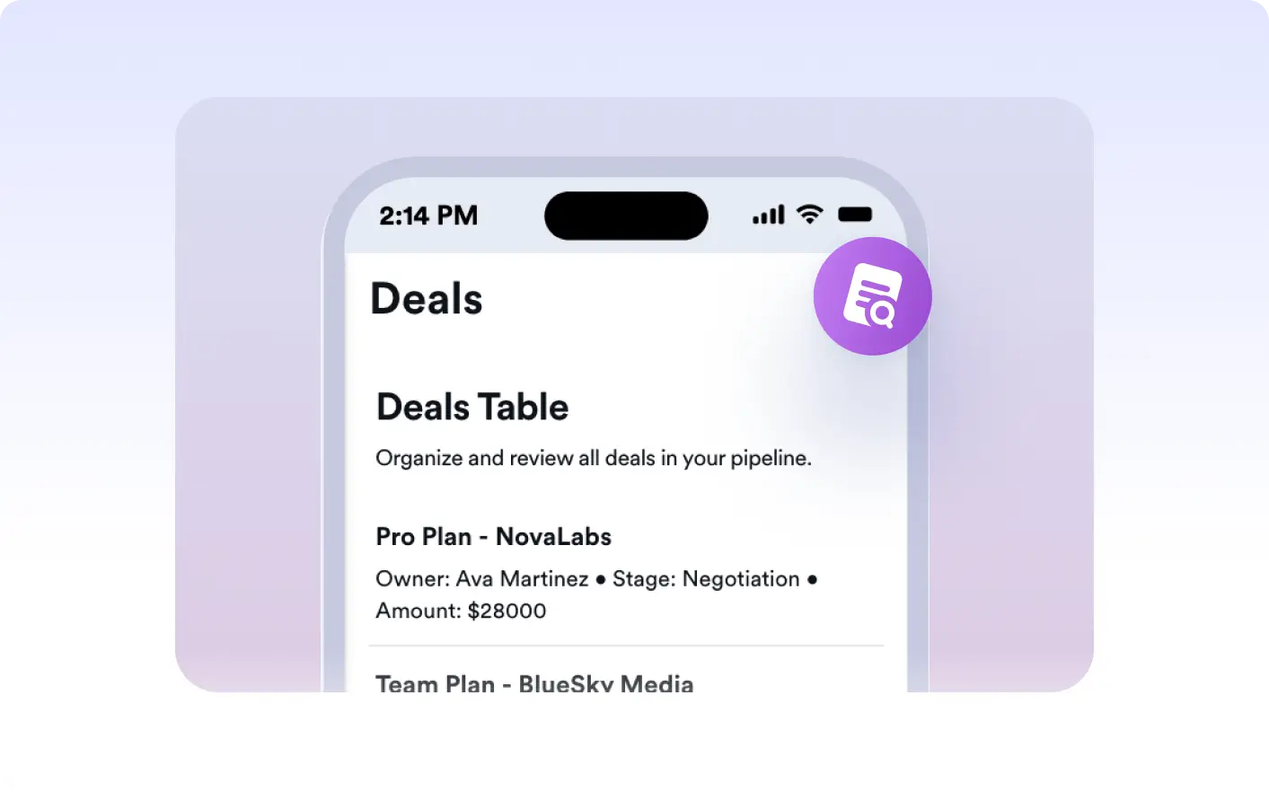 Example form design