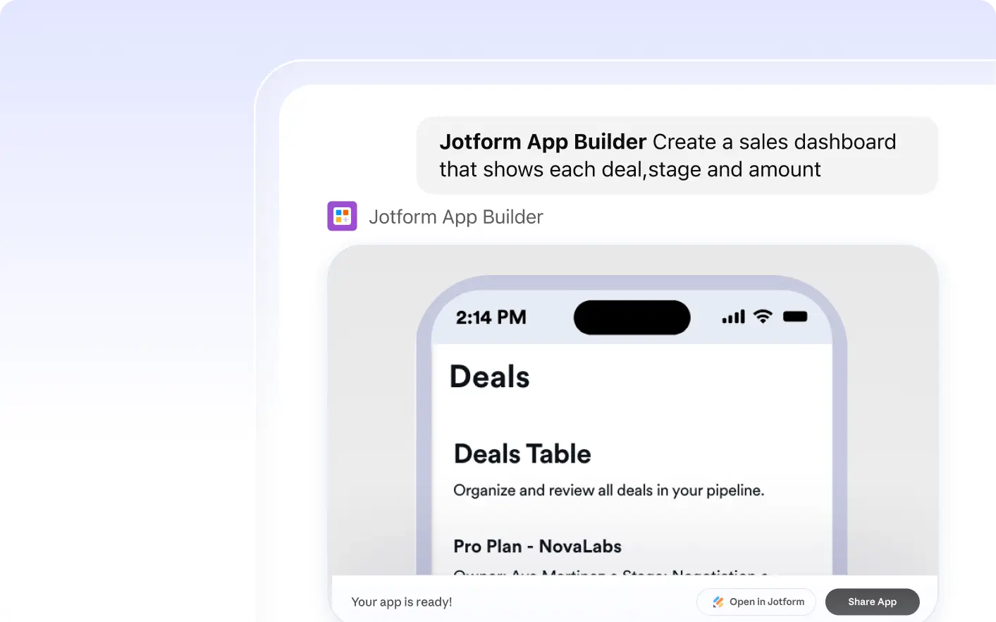 Example form design