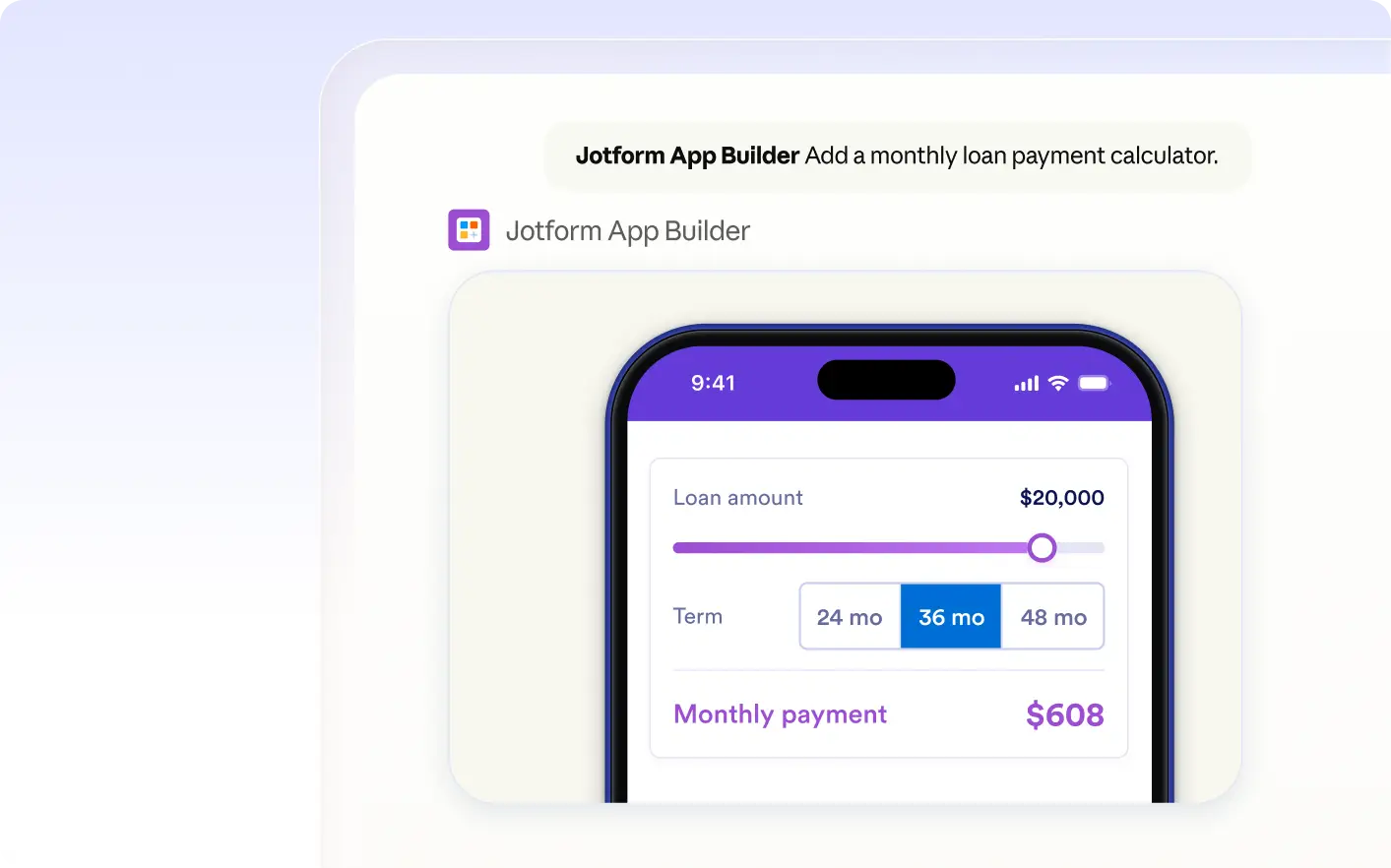 Example form design