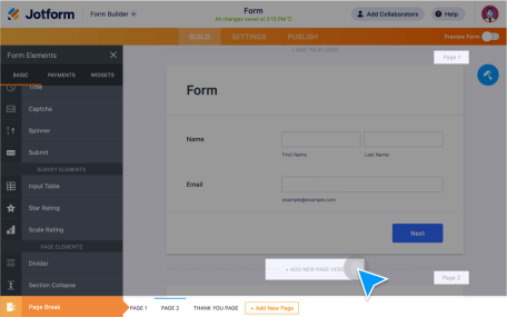 Multi Part / Page Forms
