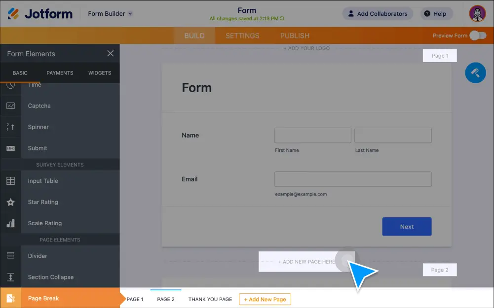 Multi Part / Page Forms