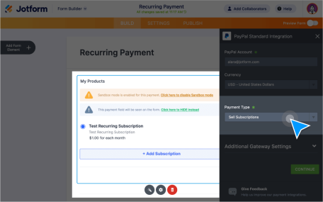 Recurring Payment Options